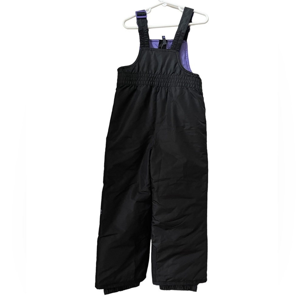 Kids Black Snow Bib Overalls Size XS 4-5 - Picture 2 of 6